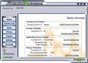 Firewall X-treme - náhled