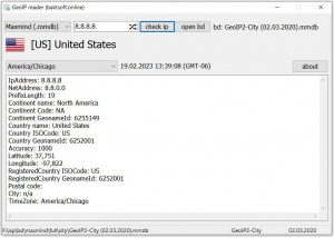 GeoIP Reader - náhled