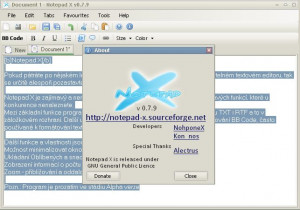 Notepad X - náhled