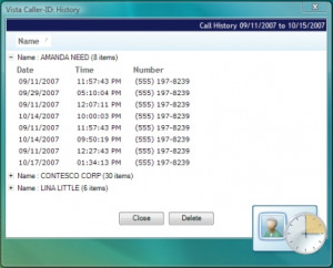 Vista Caller-ID - náhled