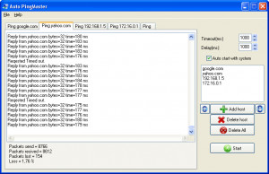 AgataSoft Auto PingMaster - náhled