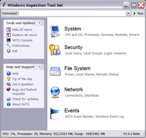 Windows Inspection Tool Set - náhled