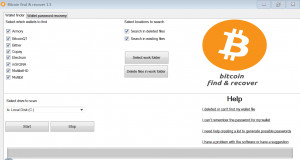 Bitcoin find & recover - náhled