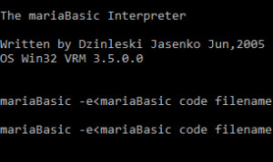 mariaBasic Interpreter - náhled