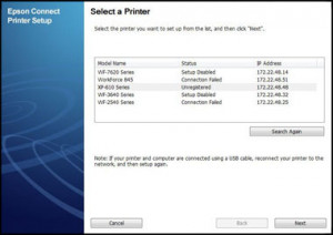 Epson Connect Printer Setup - náhled