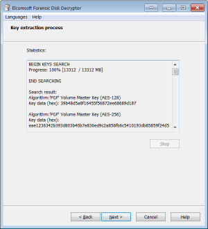 Elcomsoft Forensic Disk Decryptor - náhled
