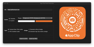 App Clip Code Generator - náhled