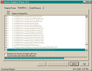 Registry Pruner - náhled