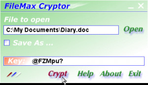 FileMax Cryptor - náhled