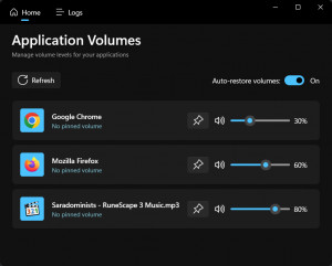 VolumeKeeper - náhled