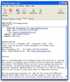 MaxBulk Mailer - náhled