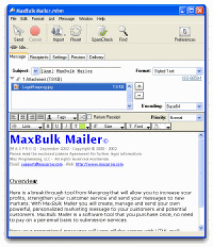 MaxBulk Mailer - náhled