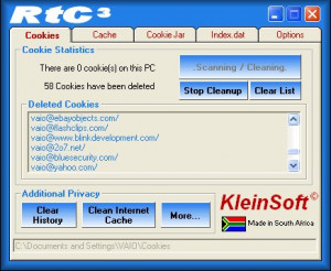 RealTime Cookie Cleaner - náhled