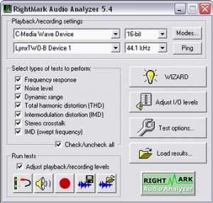 RightMark Audio Analyzer - náhled