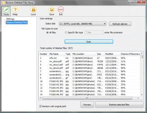 Restore Deleted Files Now - náhled