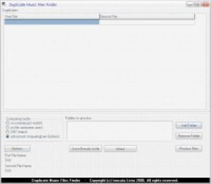 Duplicate Music Files Finder - náhled