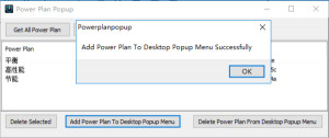 Power Plan Popup - náhled