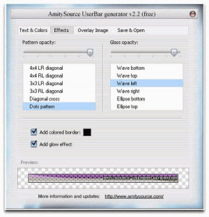 AmitySource UserBar Generator - náhled