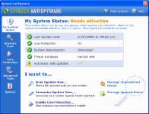 Spinach AntiSpyware - náhled