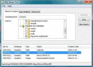 SQL Server Find - náhled