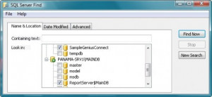 SQL Server Find - náhled