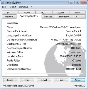 SimpleSysInfo - náhled