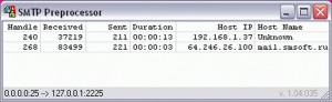 SMTP Preprocessor - náhled