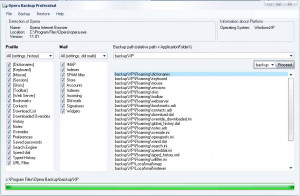 Opera Backup - náhled