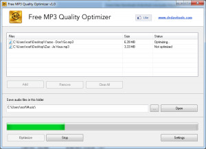 Free MP3 Quality Optimizer - náhled