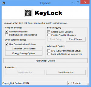 KeyLock - náhled