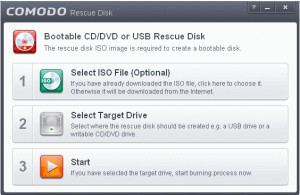 Comodo Rescue Disk - náhled