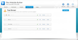Pika Website Builder - náhled