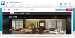 Pika Website Builder - náhled