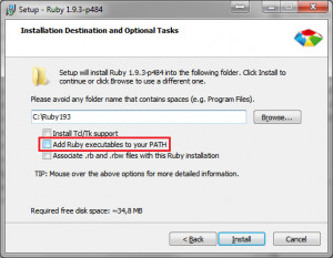 RubyInstaller  - náhled