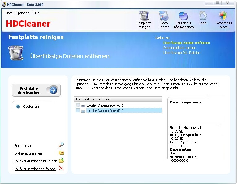 instal HDCleaner 2.060