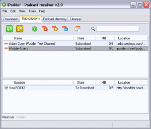 iPodder - náhled
