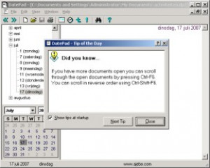 DatePad - náhled