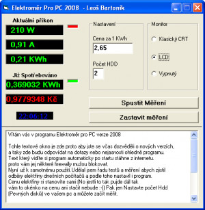 Elektroměr pro PC - náhled