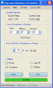 Supreme Shutdown Scheduler - náhled