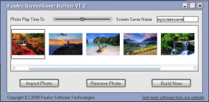 FoxArc Screen Saver Builder - náhled