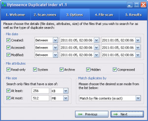 Bytessence DuplicateFinder - náhled