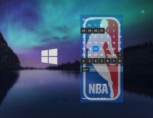 Minimalist GNU for Windows 10 Calendar - náhled