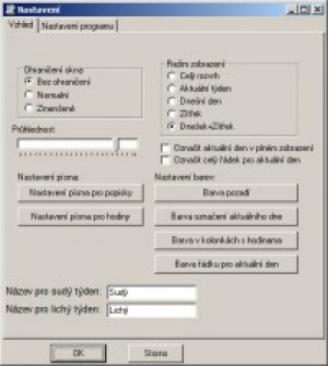 Rozvrh hodin - náhled