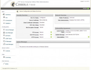 Cerberus FTP Server - náhled