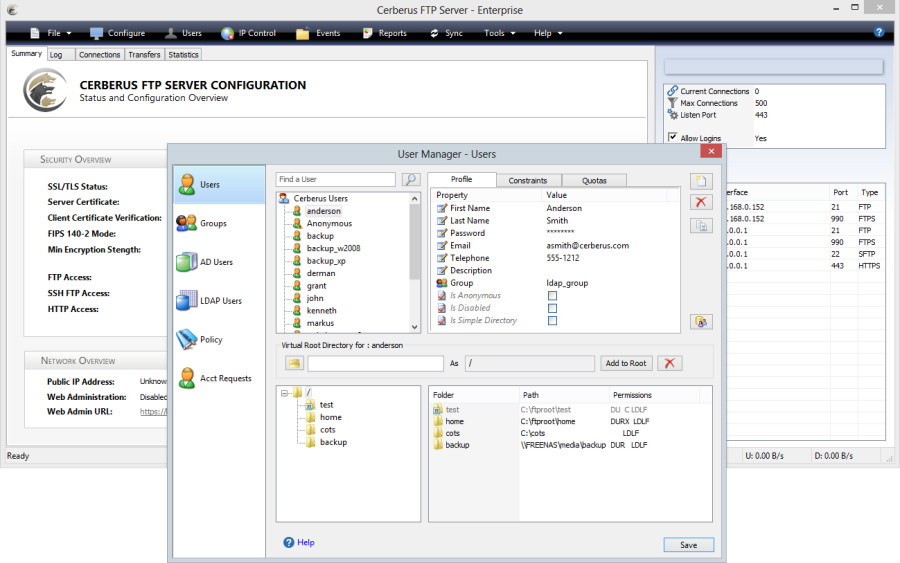 Cerberus FTP Server Enterprise 13.2.0 for mac download
