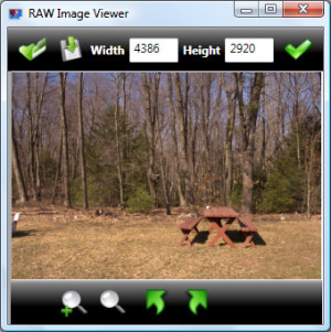 Raw Image Viewer - náhled