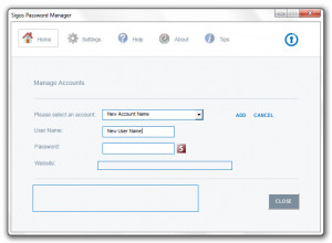 Sigos Password Manager - náhled