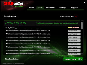 STOPzilla AntiVirus - náhled