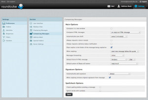 Roundcube Webmail - náhled