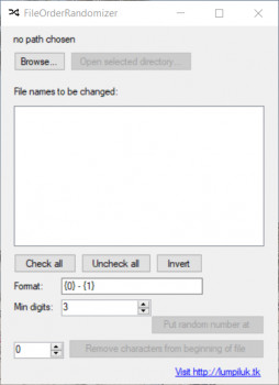 FileOrderRandomizer - náhled